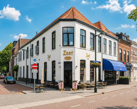 Lunchroom ter overname in Breda, Noord-Brabant — Kleurrijke lunchroom aan de singel van Breda